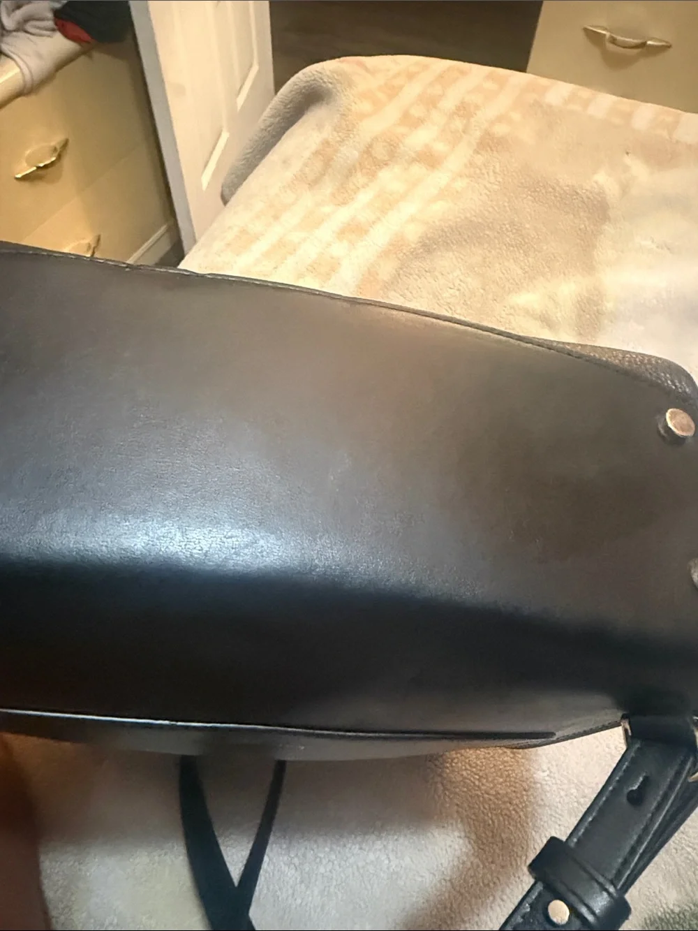 kate spade Black Leather Structured Top-Handle Crossbody Bag